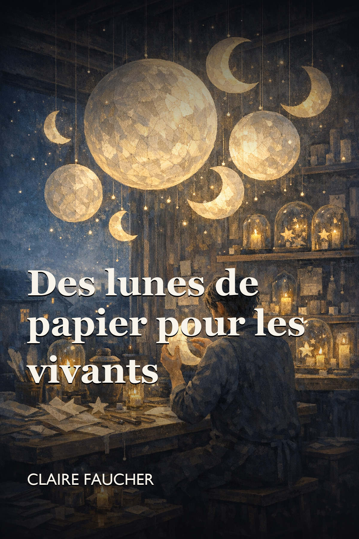 Couverture de Des lunes de papier pour les vivants